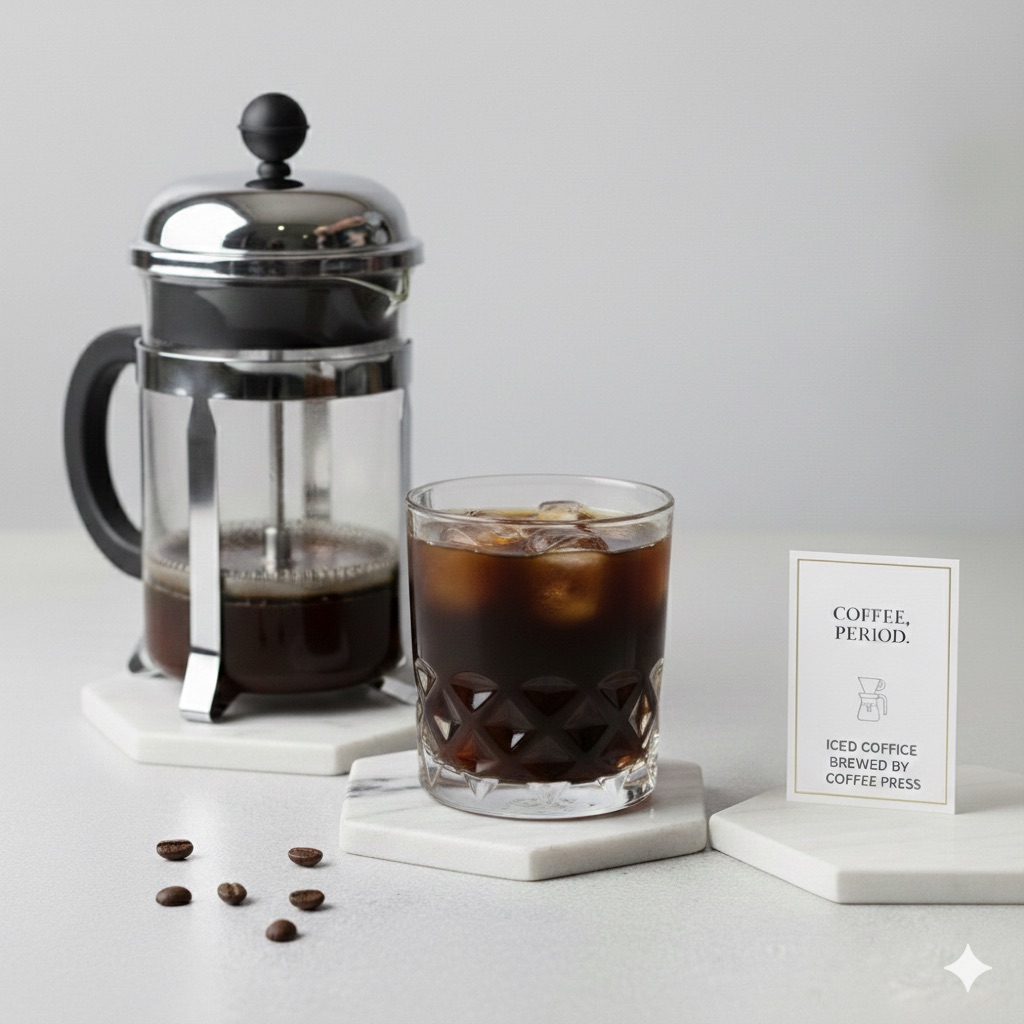 Iced Coffee Brewed by Coffee Press