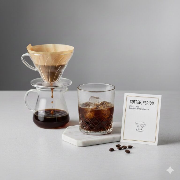 Iced Coffee Brewed by Pour Over